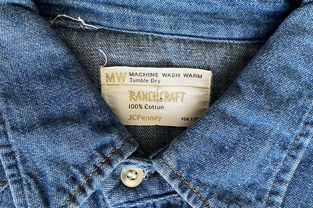 600 Vintage Denim Western Shirt - Size L - JC Penney Ranchcraft
