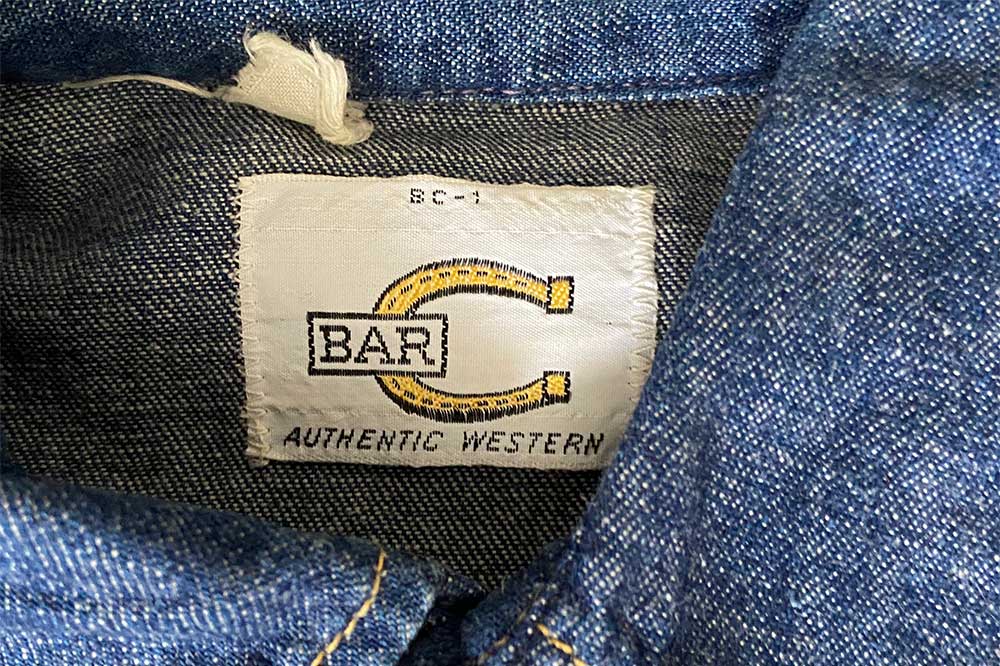 600 Vintage Denim Western Shirt - Size S - Bar C - 1960's (#06 600 Vintage Denim Western Shirt - Size S - Bar C - 1960's (#06
