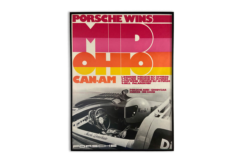 400 - Vintage Racing Poster Porsche wins Mid Ohio Can-Am 1973– 877
