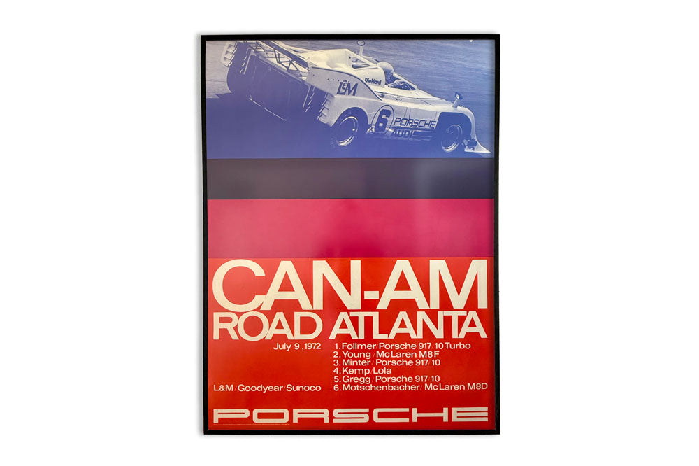 400 - Vintage Racing Poster Porsche Can-Am Road Atlanta 1972– 877