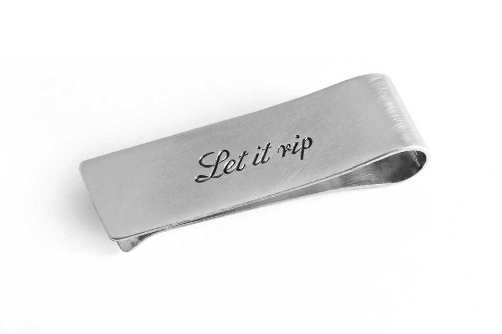 186 - Hand-engraved Clip - Let it rip– 877 Workshop 186 - Hand-engraved Clip - Let it rip– 877 Workshop