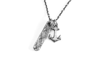 #086 - Necklace Anchor and cross pattern tag