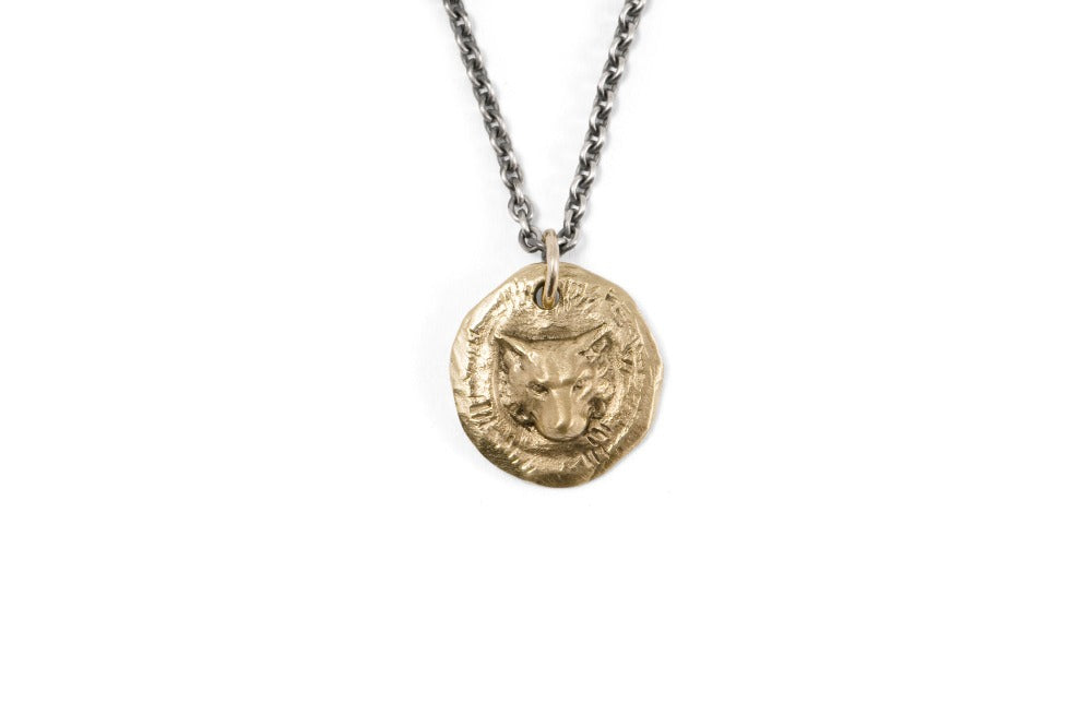 Gold discount wolf necklace