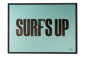 #176 - Poster Woodtype Surf's Up - 877 Workshop