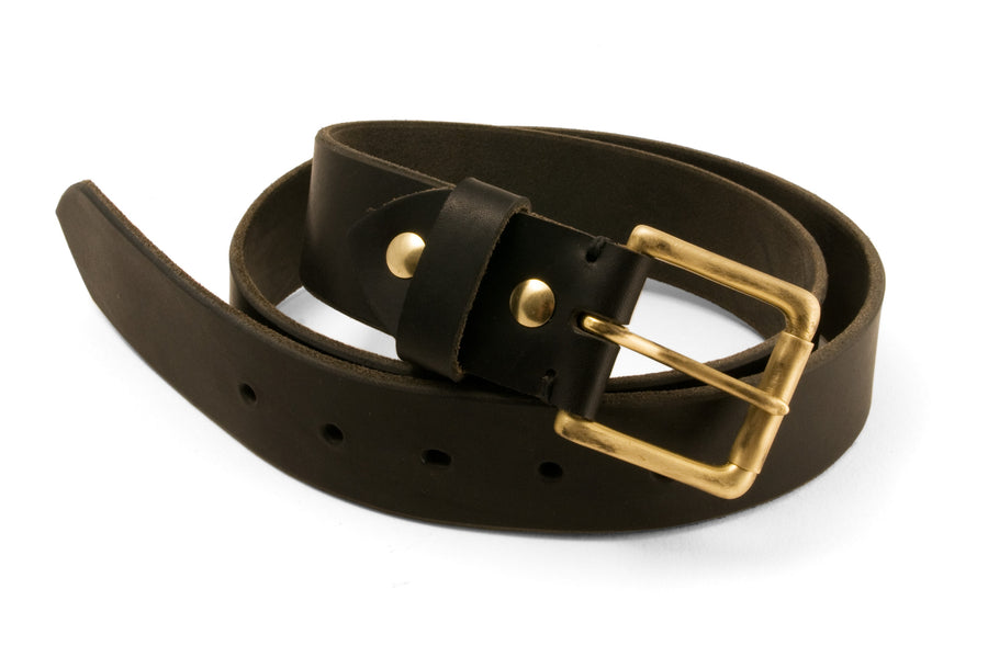 #239 - Men's leather belt Classic black - 877 Workshop