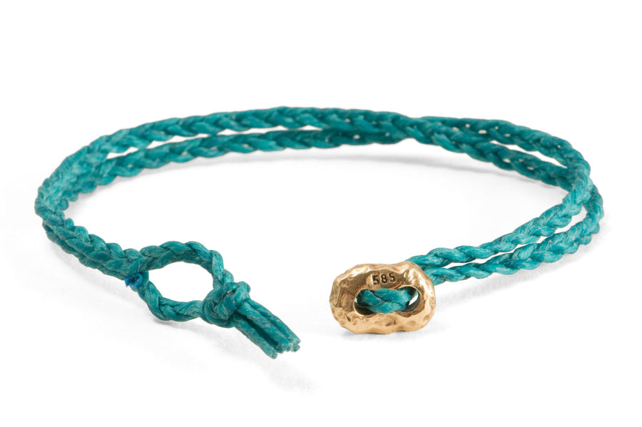 #125 - Men’s bracelet Nugget turquoise - GOLD