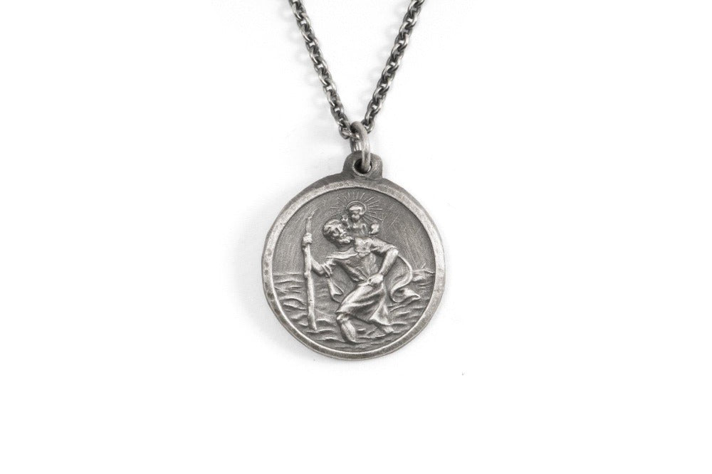 064 Necklace St. Christopher round large 877 Workshop