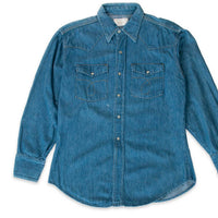 600 Vintage Denim Western Shirt - Size L - JC Penney Ranchcraft
