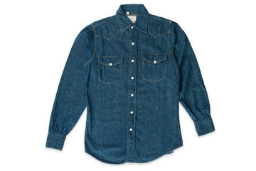 #600 Vintage Denim Western Shirt - Size S - Bar C - 1960’s (#06)