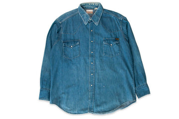 #600 Vintage Denim Western Shirt - Size XL - Sears Roebucks - 1960’s (#08)