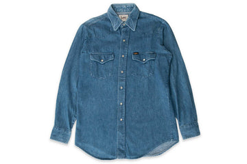 #600 Vintage Denim Western Shirt - Size M - Lee - 1970’s (#10)