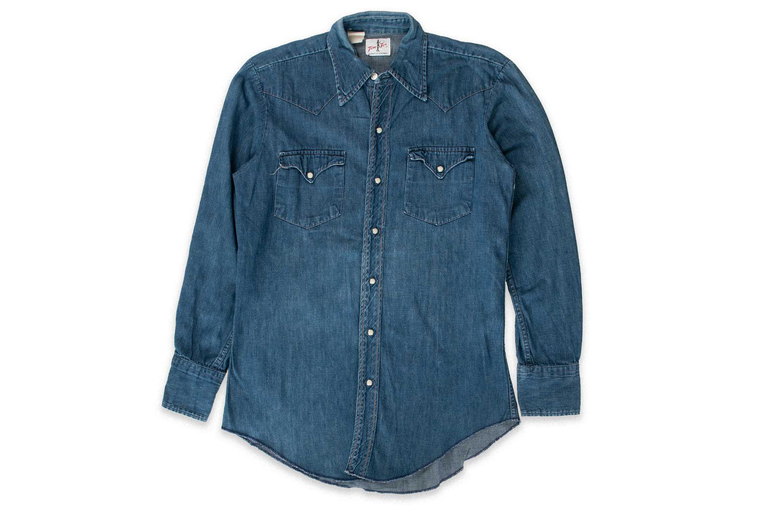 Denim Western Shirt Sサイズ 600 Vintage Denim Western Shirt - Size S - Tem Tex - 1960's (#12
