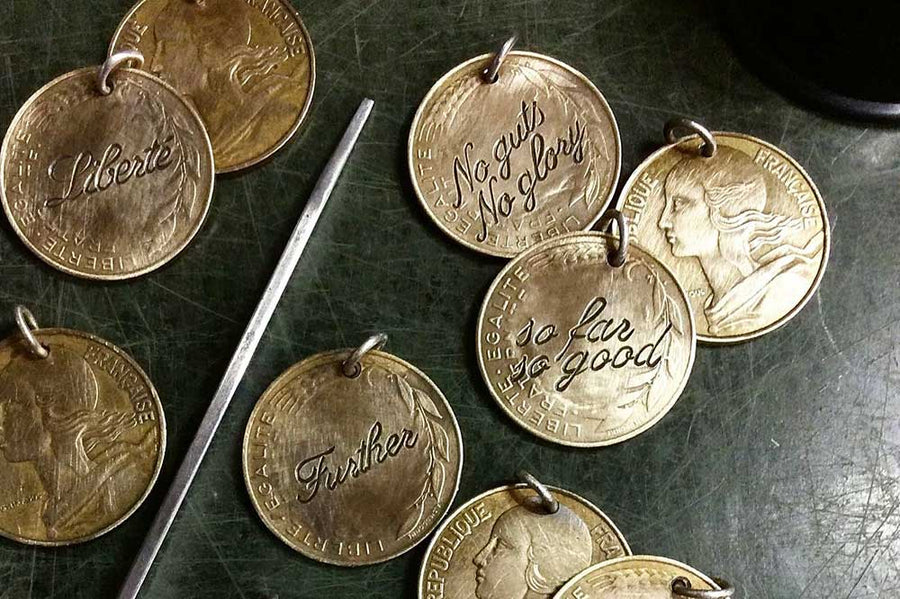 #084 - Necklace Vintage Coin - Franc