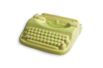 #400 Vintage Typewriter Japy yellow-green