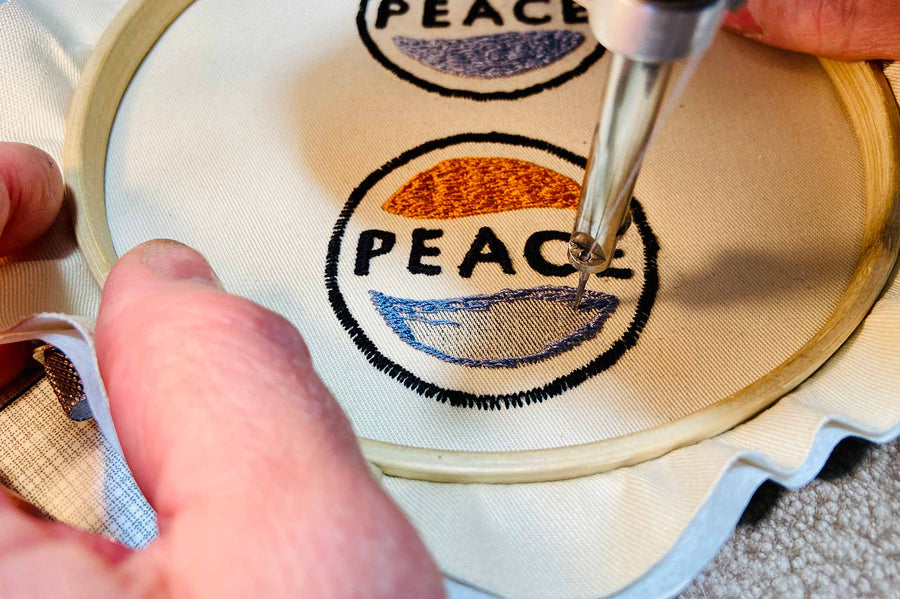 #209 - Basecap Dad Cap Peace caramel
