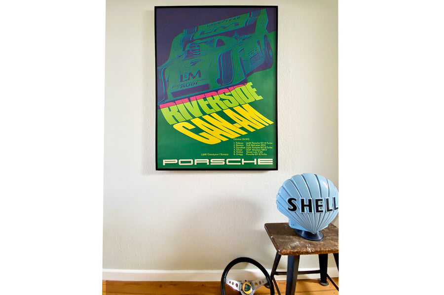 #400 - Vintage Racing Poster Porsche Riverside Can-Am 1972