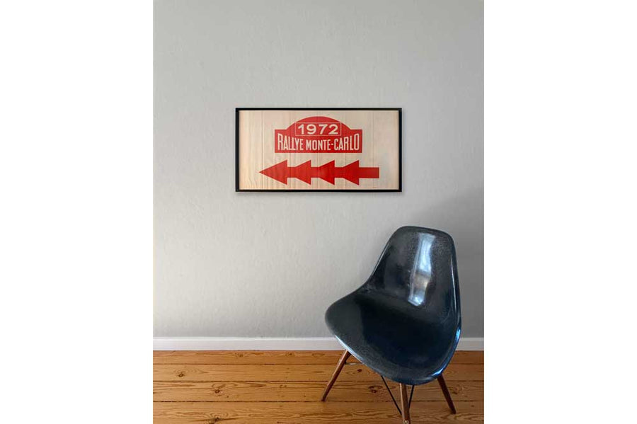 #400 - Vintage Poster Direction Sign Rally Monte Carlo 1972