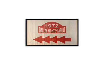 #400 - Vintage Poster Direction Sign Rally Monte Carlo 1972