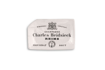 #247 Vintage trinket tray Charles Heidsieck white
