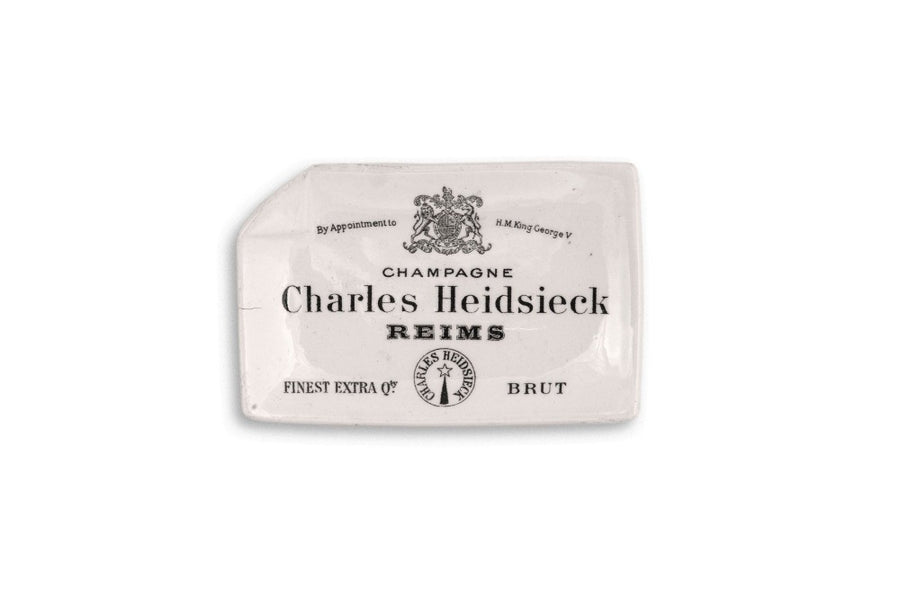 #247 Vintage trinket tray Charles Heidsieck white