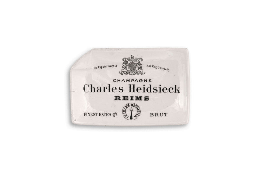 #247 Vintage trinket tray Charles Heidsieck white