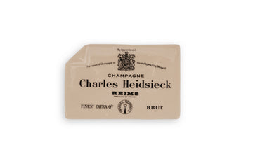 #252 Vintage trinket tray Charles Heidsieck creme