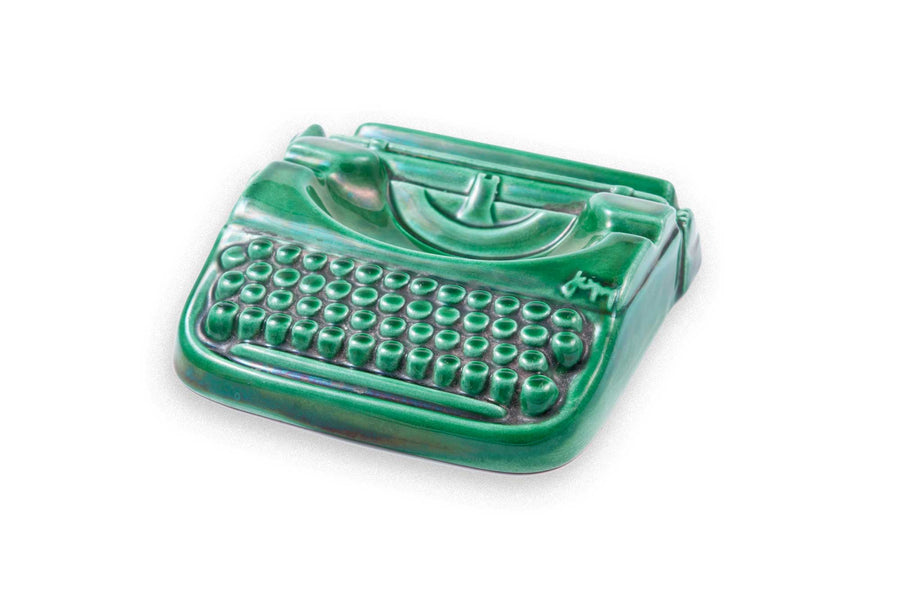 #306 Vintage trinket tray Typewriter Japy green