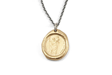 #063 - Necklace St. Christopher seal - GOLD