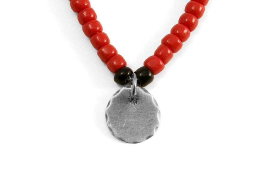 #100 - Necklace Amulet with japanese beads