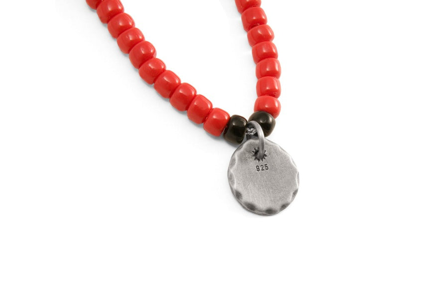 #100 - Necklace Amulet with japanese beads