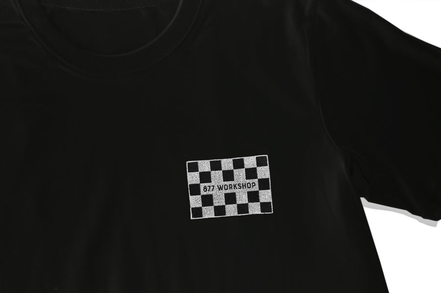 #196 - Men’s T-Shirt 877 Workshop Checkered Flag white or black