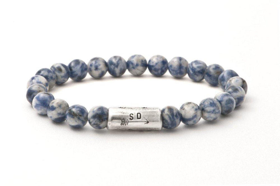 #153 - Men’s beaded bracelet Sodalite blue - 877 Workshop