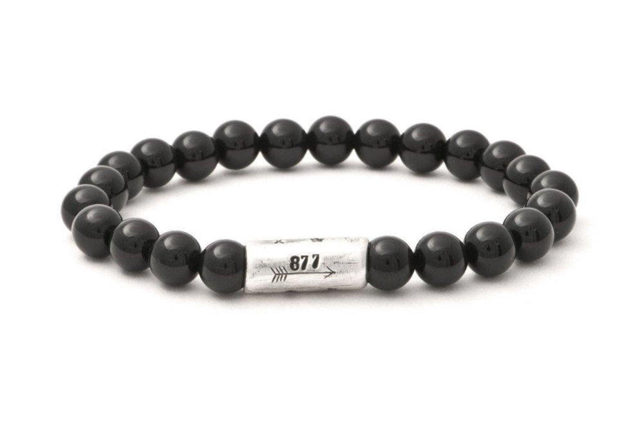 #152 - Men’s beaded bracelet Onyx black - 877 Workshop