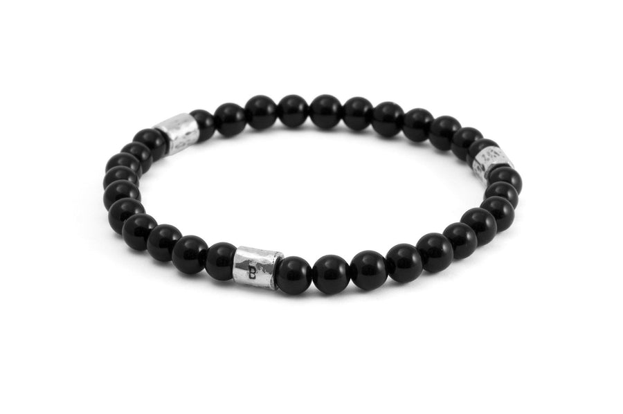 #150 - Men’s beaded bracelet Onyx black - 877 Workshop