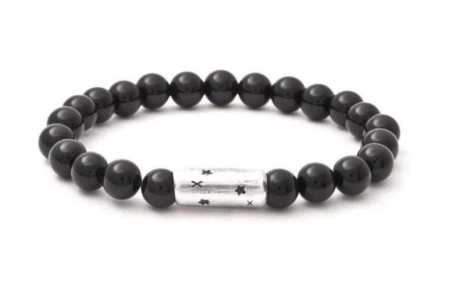 #152 - Men’s beaded bracelet Onyx black - 877 Workshop