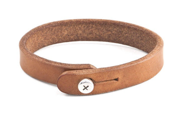 #178 - Men’s bracelet saddle tan leather - 877 Workshop