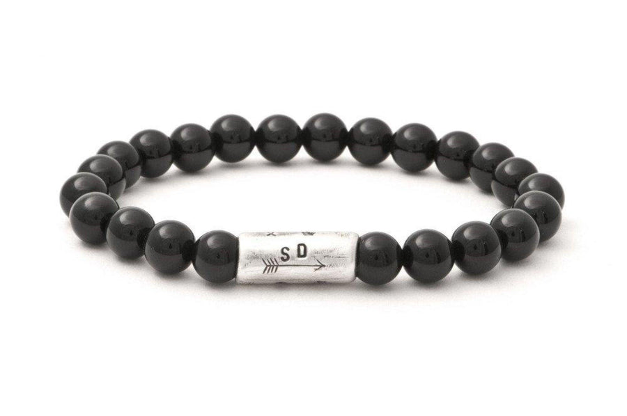 #152 - Men’s beaded bracelet Onyx black - 877 Workshop