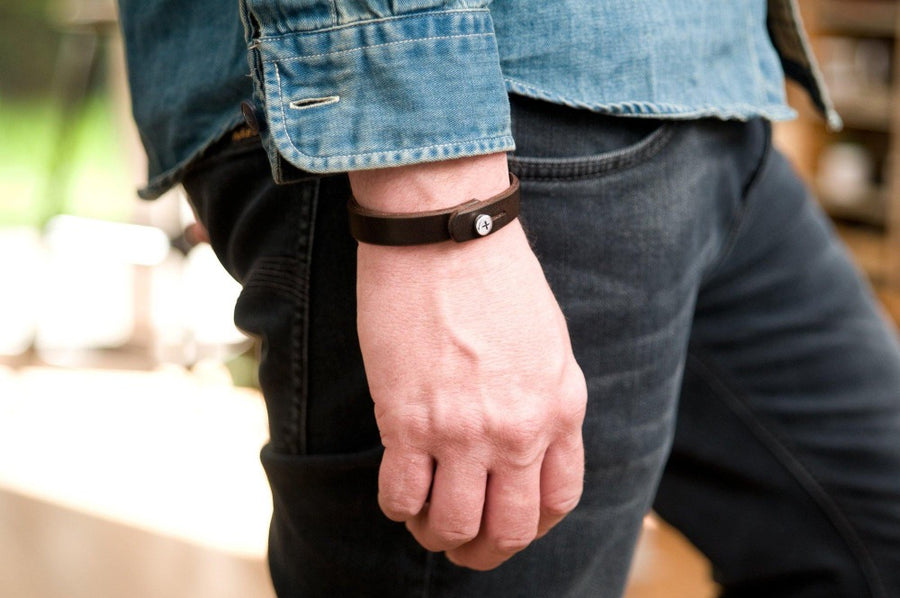 #177 - Men’s bracelet brown leather - 877 Workshop