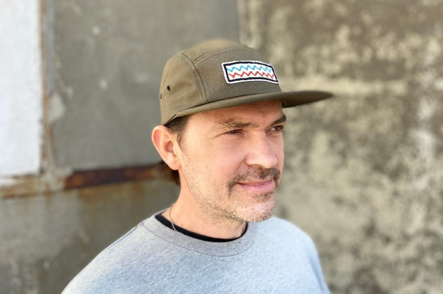 #184 - Basecap 5-Panel Zigzag olive - 877 Workshop