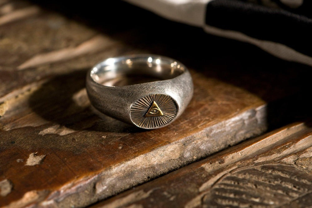 027 Signet Ring All Seeing Eye 877 Workshop