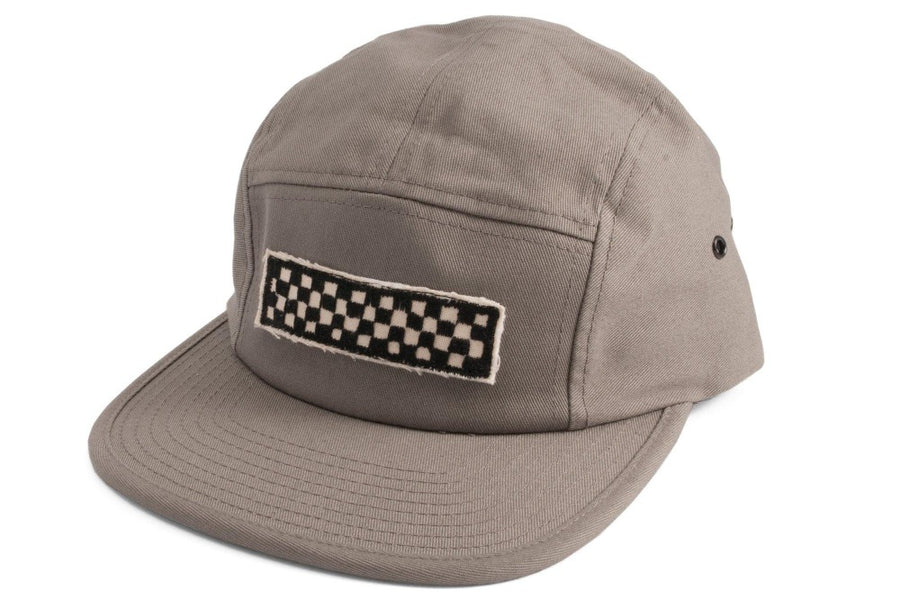 #182 - Basecap 5-Panel Checker grey - 877 Workshop