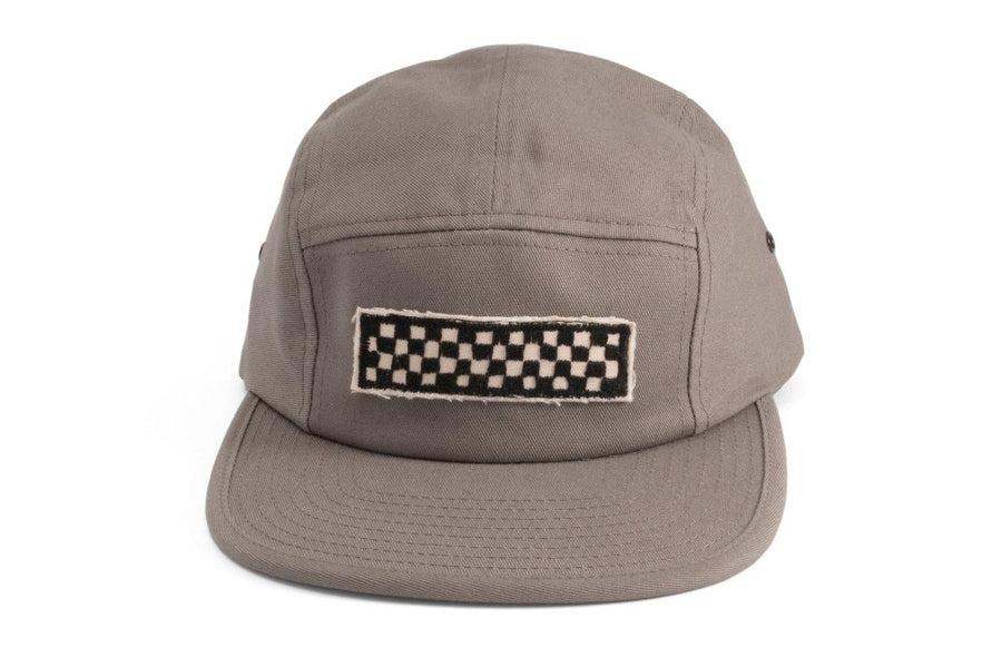 #182 - Basecap 5-Panel Checker grey - 877 Workshop