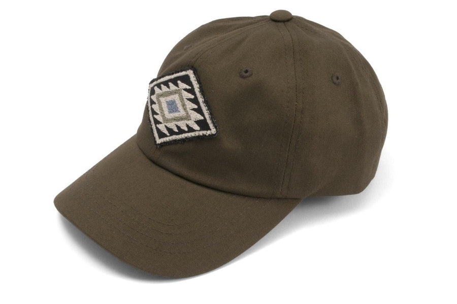 #196 - Basecap Dad Cap Navajo Pattern olive - 877 Workshop