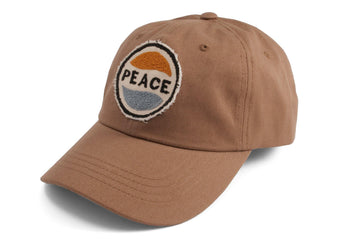 #191 - Basecap Dad Cap Peace caramel - 877 Workshop