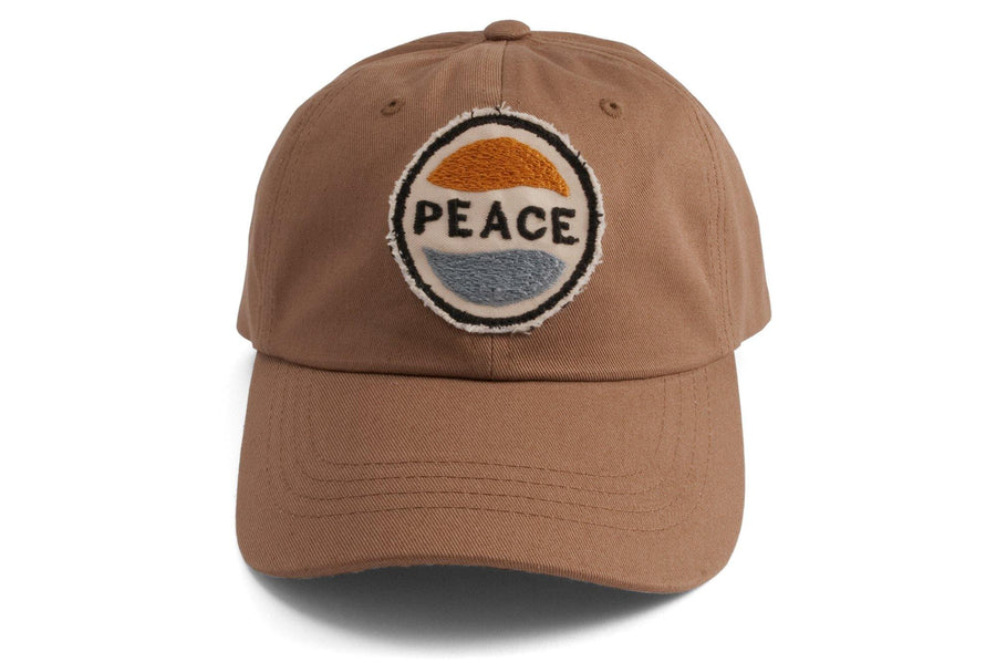 #191 - Basecap Dad Cap Peace caramel - 877 Workshop