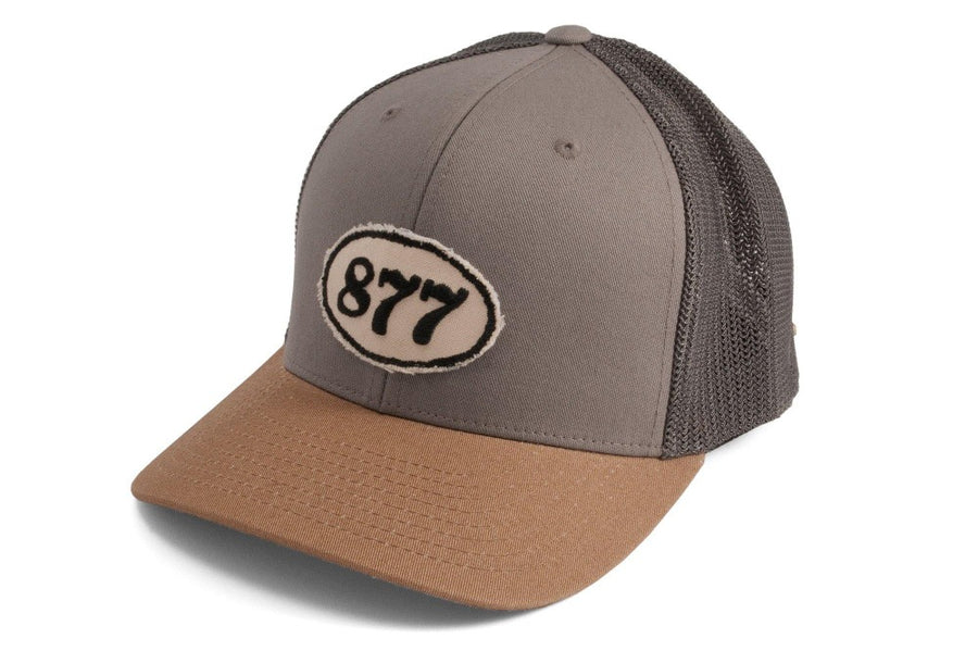 #200 - Basecap Trucker Cap Racing Number grey beige - 877 Workshop