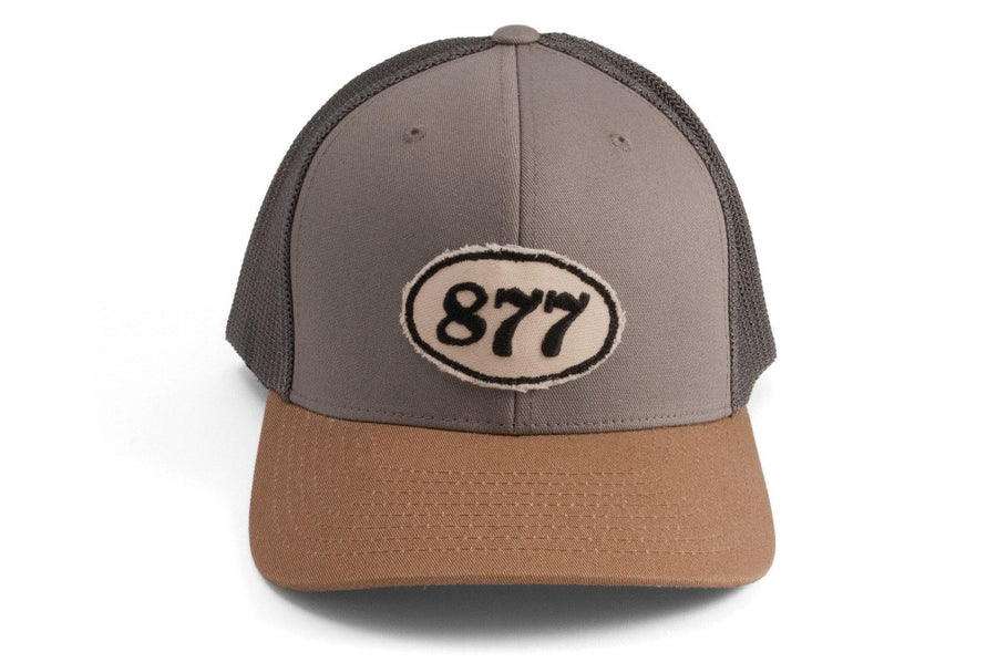 #200 - Basecap Trucker Cap Racing Number grey beige - 877 Workshop