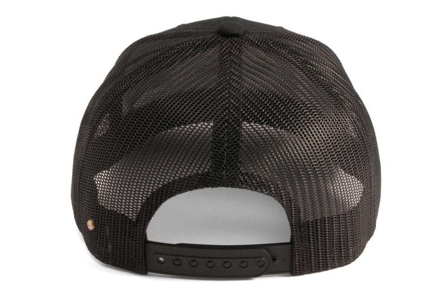 #208 - Basecap Trucker Cap All Black Lightning Bolt - 877 Workshop