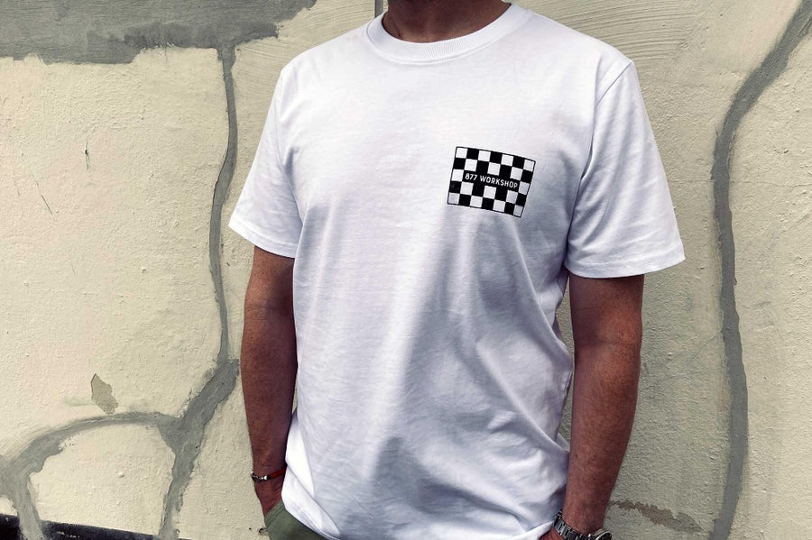 #100 - Men’s T-Shirt 877 Workshop Checkered Flag - 877 Workshop