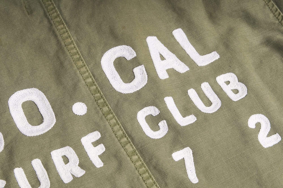 #110 - Men's military shirt with embroidery “So. Cal Surf Club“ – one of one - 877 Workshop